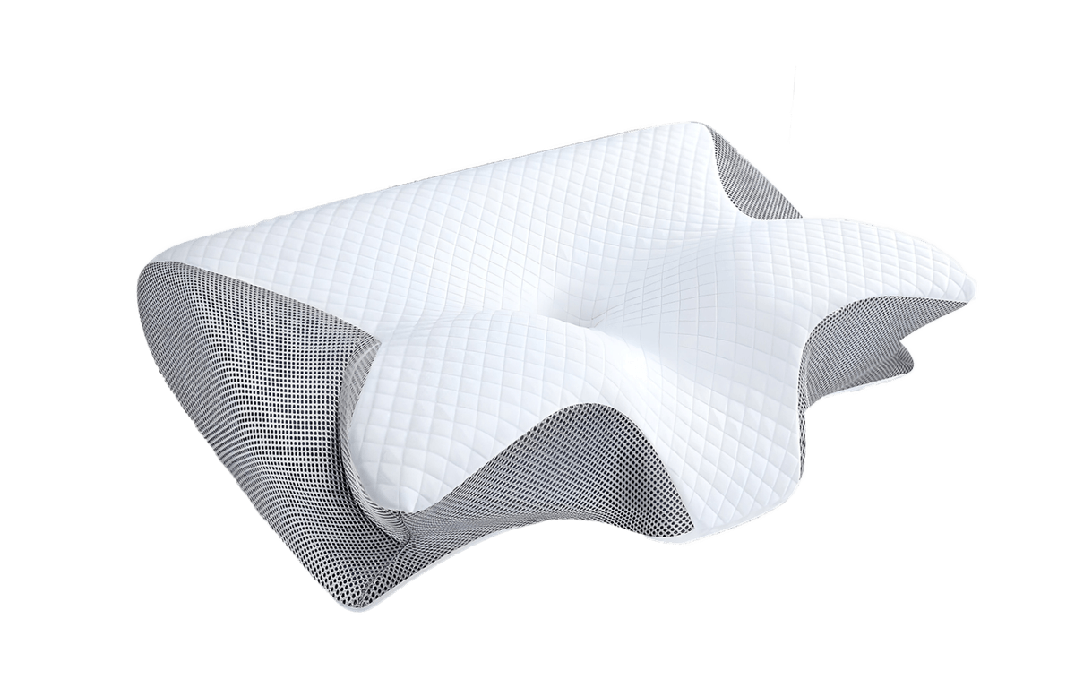 Desenho ergonômico do travesseiro com apoio cervical